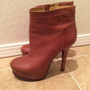 Nine West Leather Wedge Stiletto Booties, Sz 8