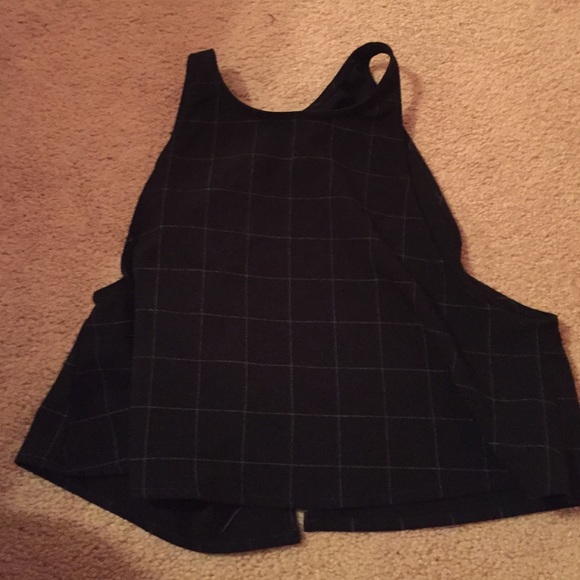 Black gridded shirt American Apparel