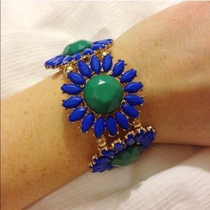 Green and Blue Flower Bracelet