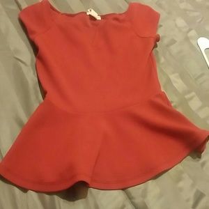 Maroon peplum