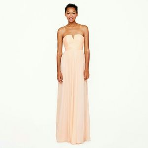 JCrew J. Crew Nadia silk chiffon peach blush dress