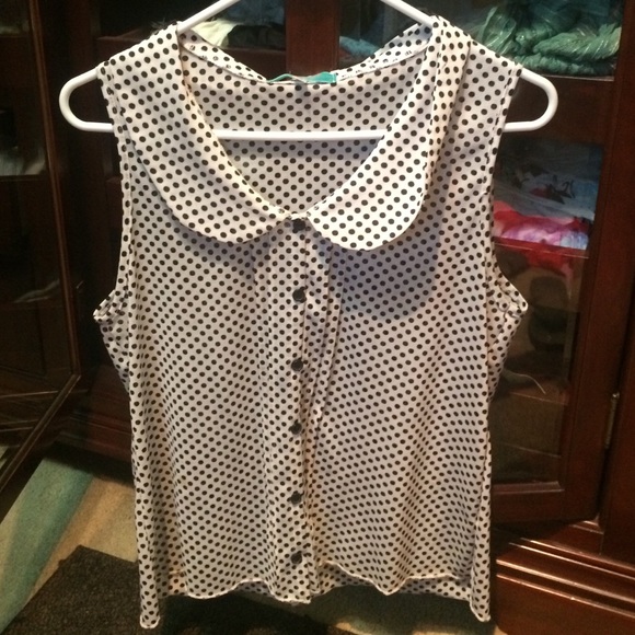 Julie's closet shirt polka dot