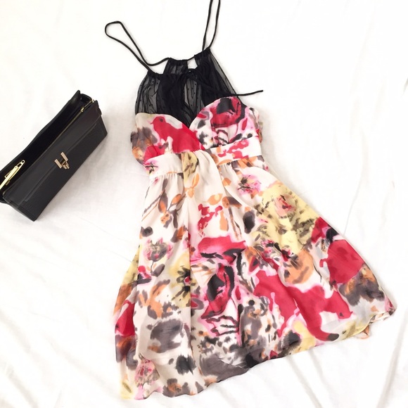 Brand new Esley dress with sheer Swiss dot accent - Picture 1 of 4