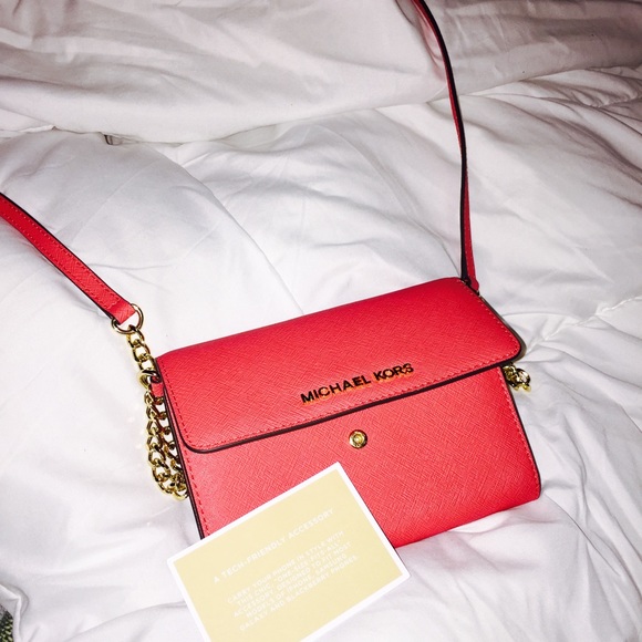 Michael Kors Handbags - Michael Kors crossover watermelon color