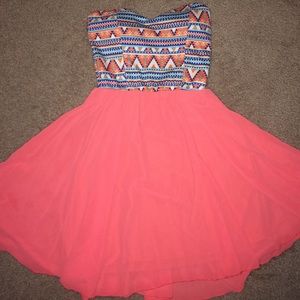 ‼️SOLD‼️ Tribal print strapless dress