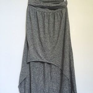 Gray high low skirt