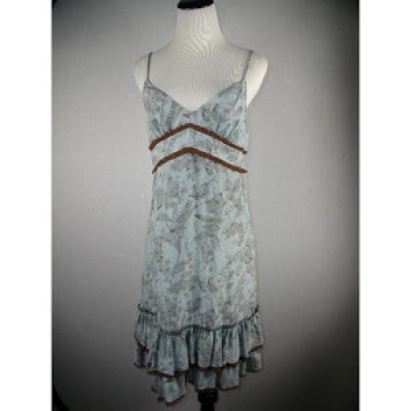 BCBGMaxAzria light blue/brown dress