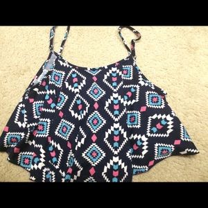 Tribal Print Crop Top