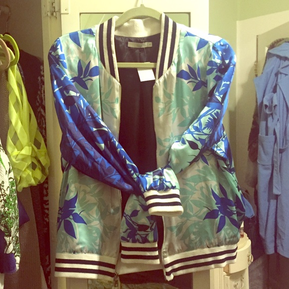 NWT Townsen Silk Bomber Jacket