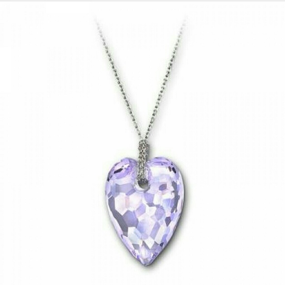 Swarovski Tanzanite Heart Necklace