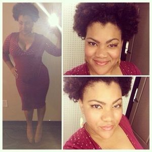 ASOS Deep V Midi Length Bodycon Party Dress