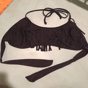 Target black fringe bathing suit top