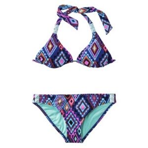 Xhiliration Geometric / Tribal Bikini Top