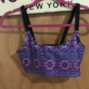 Cage back sports bra