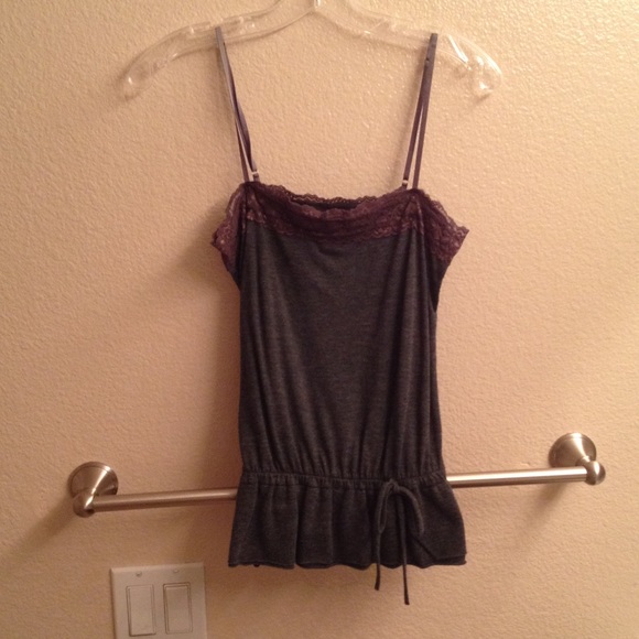 Lace grey Tank