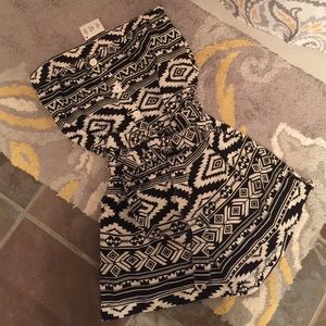 Medium Halter-Top Aztec Romper