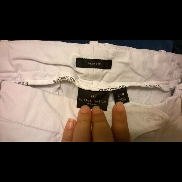Worthington white cigarette pant