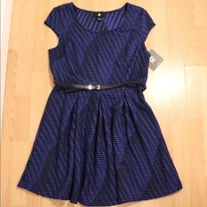 Black & Blue Skater Dress w/ Dress