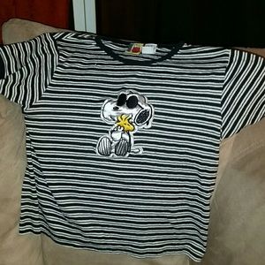 Stripped Snoopy Tshirt