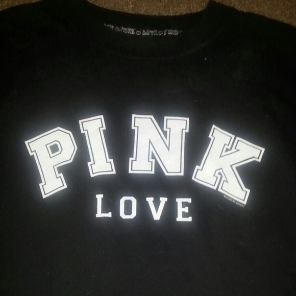 Victoria secret PINK black crewneck