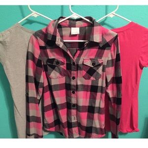Black,Gray,Pink Flannel - O'Neill - M
