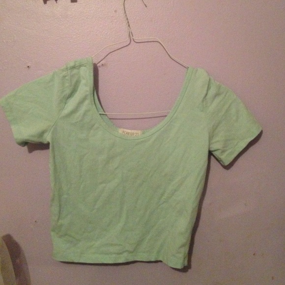 Mint green crop top