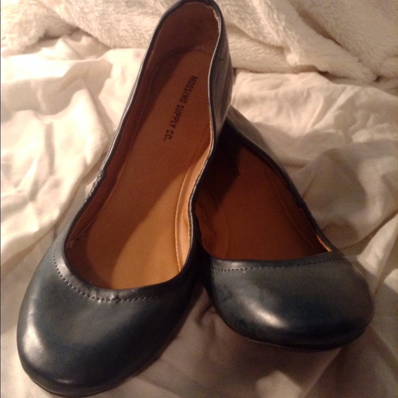 Blue-Gray Ballet Flats