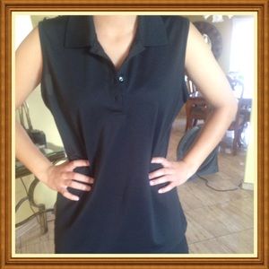 Black polo shirt