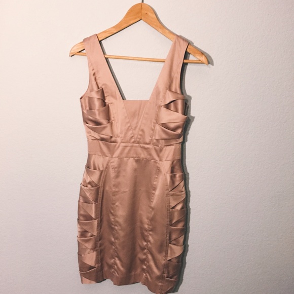 Nude silk dress