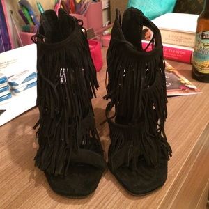Steve Madden fringe heeled sandals
