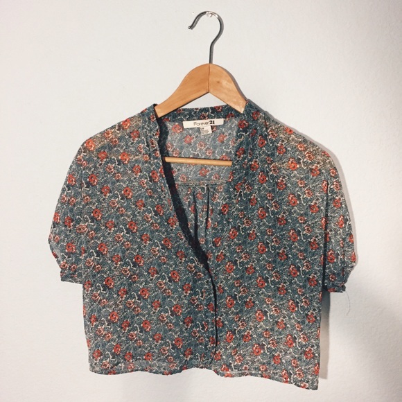 Floral cropped top