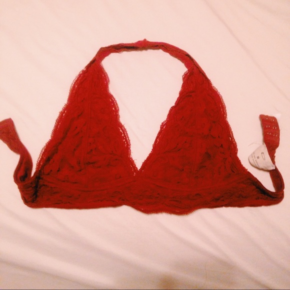 maroon lace bralette