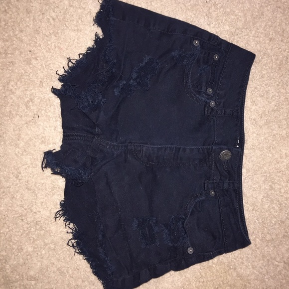 black high waisted shorts american eagle