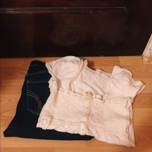 Cute White Hollister Top
