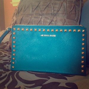 Michael Kors acqua studded handbag