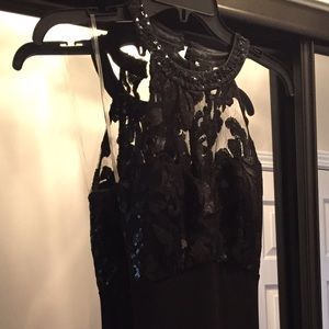 GORGEOUS Excellent used condition black gown!!!