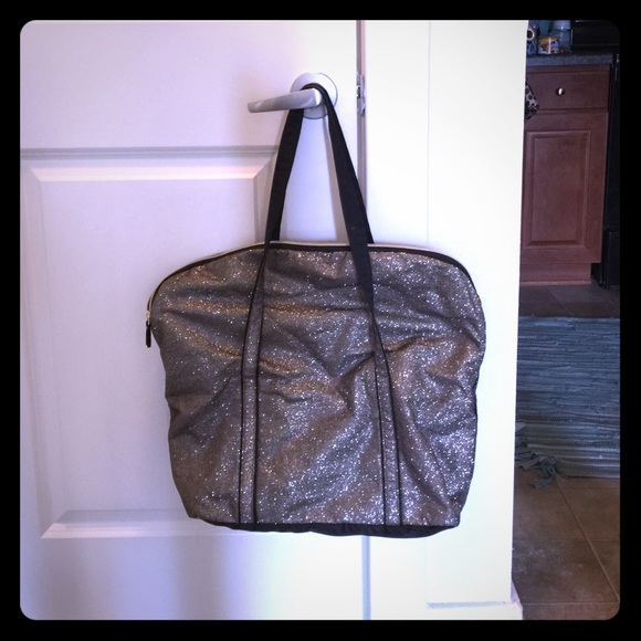 Victoria's Secret Bronze glitter weekend tote