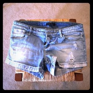 Size 28 checkered & stars jean shorts