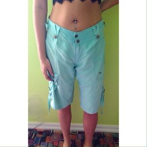 EUC Da-Nang Turquoise Cargo Shorts
