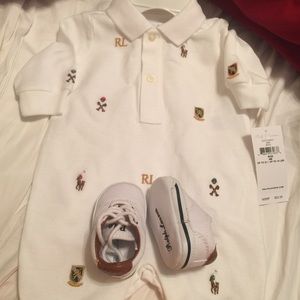 Ralph Lauren Newborn Jumper &  Shoes Size 0