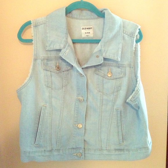 Old Navy light blue denim vest