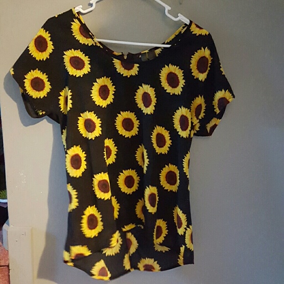 Sunflower flowy shirt