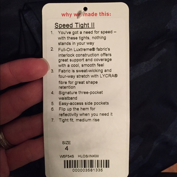 💥Sold💥Lulu Speed Tight II Blue Lotus Camo - Picture 3 of 3