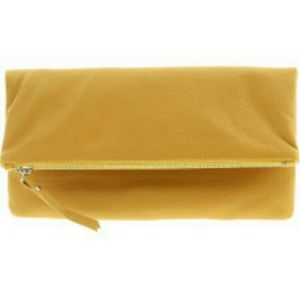 Yellow Fold Over Clutch