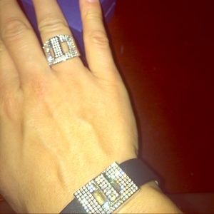 Swarovski empire ring and matching bracelet