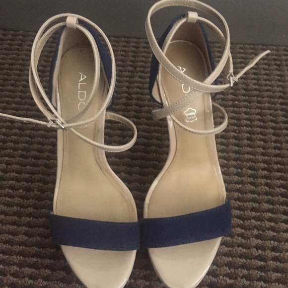 Aldo blue and beige heels - Picture 2 of 4