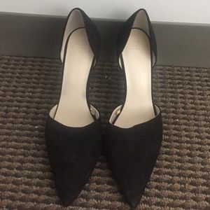 Zara black suede heels