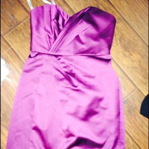 Satin strapless short dress