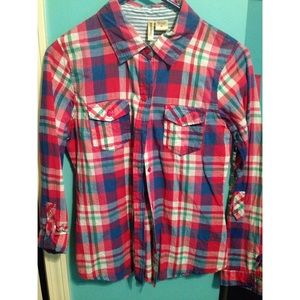 Long sleeve plaid button up
