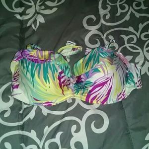 Like new, palm print bikini top, bandeau